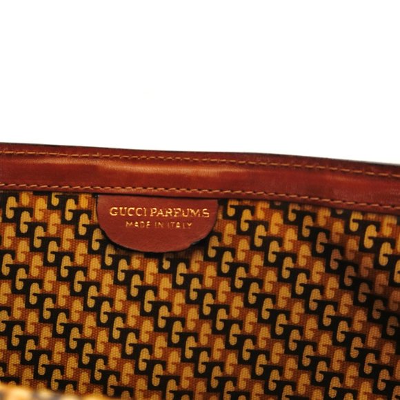 Vintage GUCCI GG Interlock Web Suede Leather Travel Toiletry Bag - Picture 9 of 9